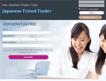 Tablet Screenshot of japanesefriendfinder.com